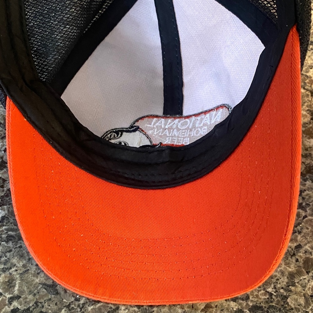 National Bohemian Beer Trucker Hat - White & Orange - Picture 6 of 7